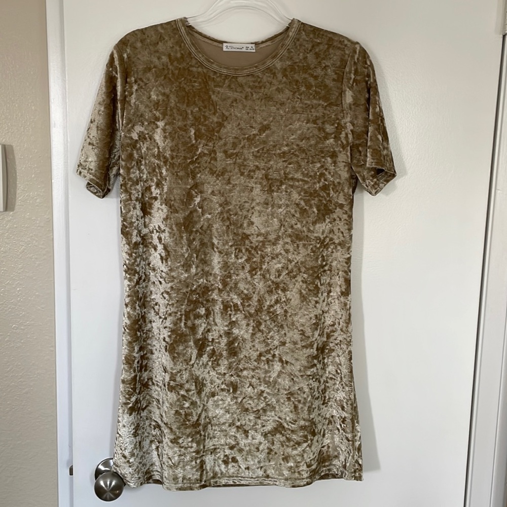 R Vivimos - Crushed Velvet Long Shirt or Mini